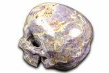 Realistic Chevron Amethyst Skull #382160-3